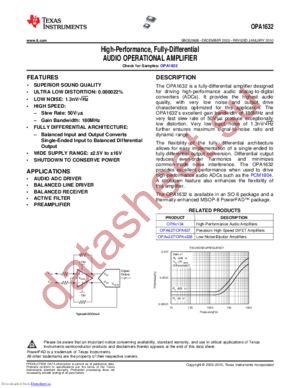 OPA1632DG4 datasheet  