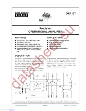 OPA177GS/2K5G4 datasheet  