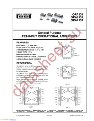 OPA131 datasheet  