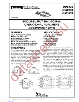 OPA2343UA/2K5G4 datasheet  