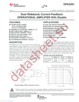 OPA2691IDG4 datasheet  