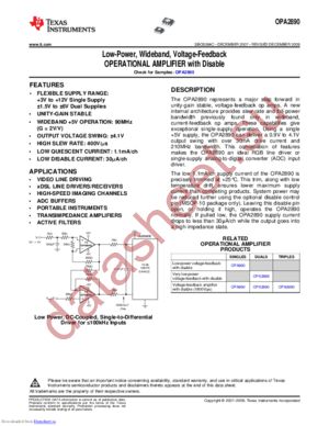 OPA2889IDG4 datasheet  