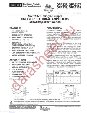 OPA337EA/2K5G4 datasheet  