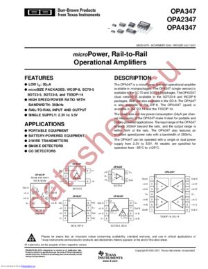 OPA347NA/250G4 datasheet  