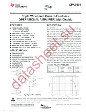 OPA3691IDRG4 datasheet  