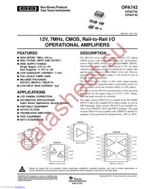 OPA743NA/3KG4 datasheet  