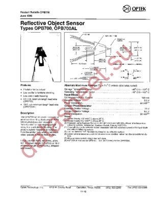 OPB700 datasheet  