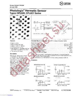 OPL821 datasheet  