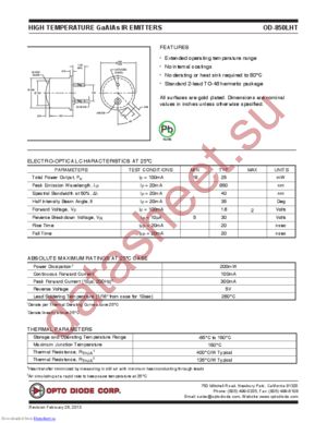 OD-850LHT datasheet  