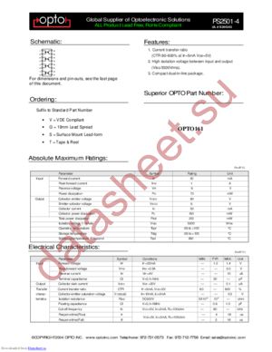 PS2501-4 datasheet  