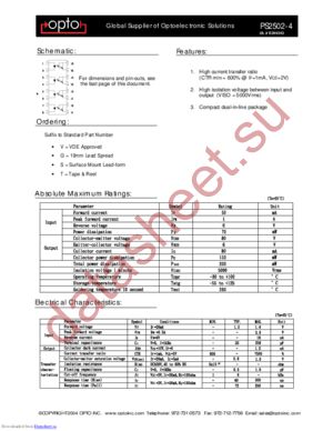 PS2502-4 datasheet  