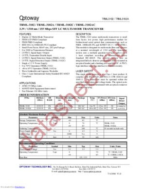 TRML-3102G datasheet  