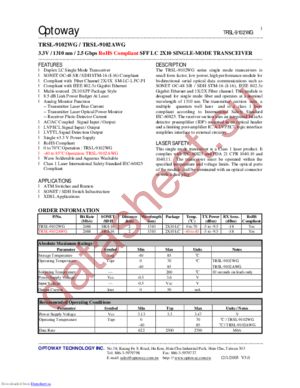 TRSL-9115WG datasheet  