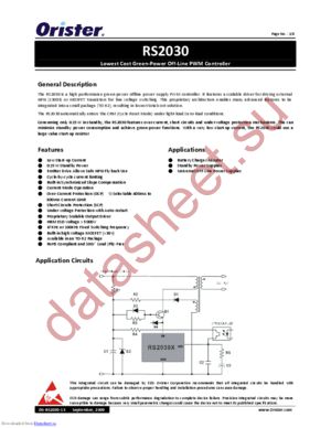 RS2030A datasheet  