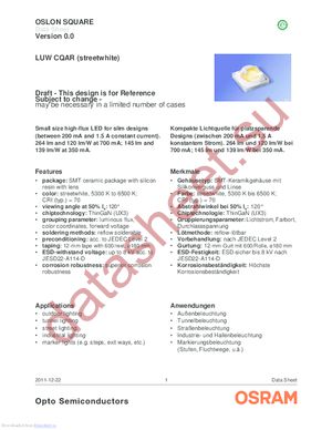 LUW CQAR-MUNQ-HPJR-1-700-R18 datasheet  