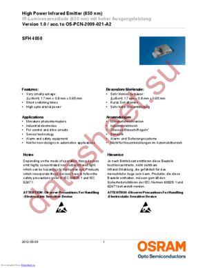 SFH 4050-Z datasheet  