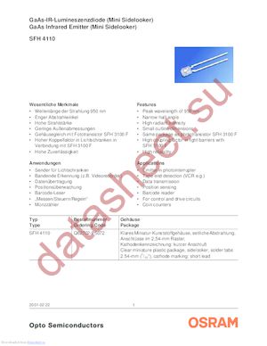 SFH4110 datasheet  