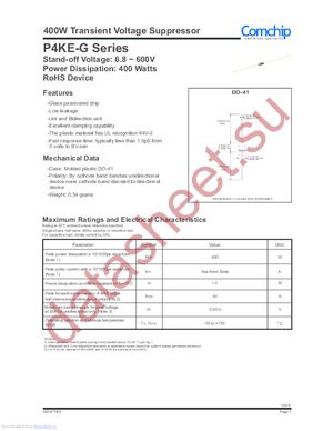 P4KE82CA-G datasheet  