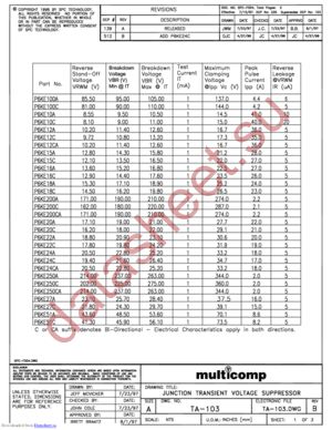 P6KE250CA-RH datasheet  