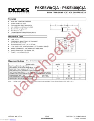 P6KE6V8A-B datasheet  