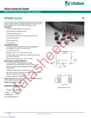 P6SMBJ7V5CA datasheet  