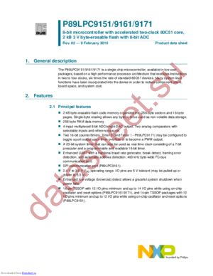 p89lpc9171fdh datasheet  