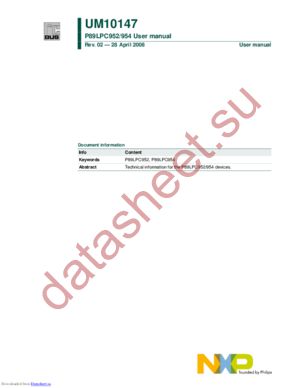 P89LPC952FA,512 datasheet  