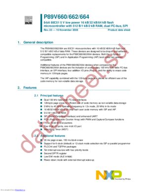 P89V660FBC,557 datasheet  