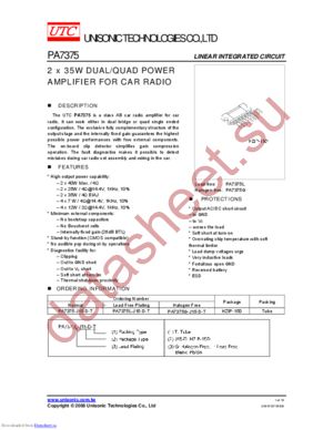 pa7375 datasheet  