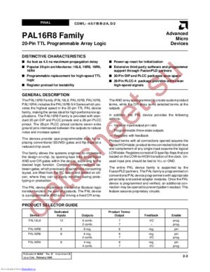 PAL16R6ACJ datasheet  