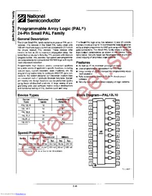 PAL20X8JC datasheet  