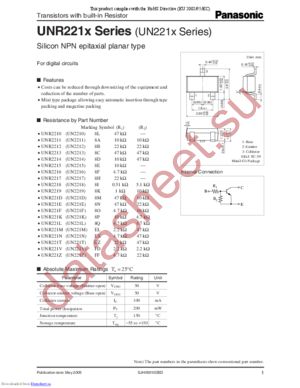 UNR221200L datasheet  