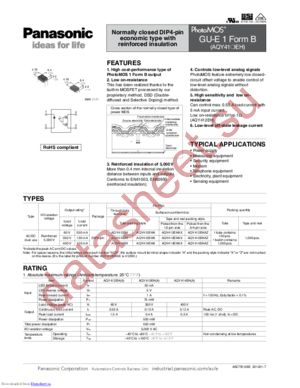 AQY410EHA datasheet  