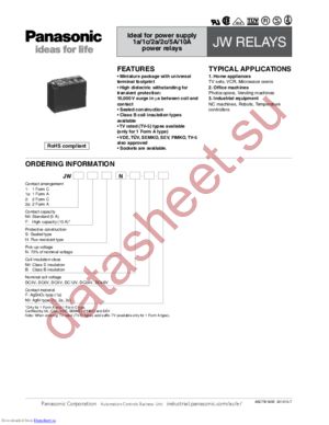 JW1AFSN-DC24V-TUV datasheet  