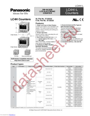 LC4H-T6-DC24VS datasheet  