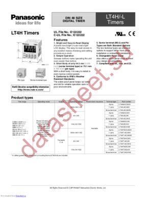 LT4HL8-DC24V datasheet  