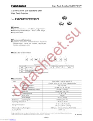 EVQ-9P701K datasheet  