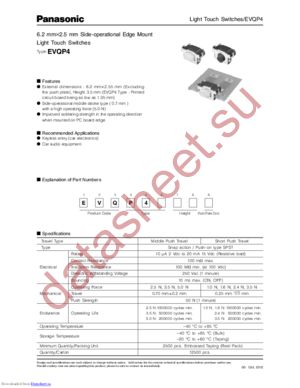 EVQ-P4MB3K datasheet  