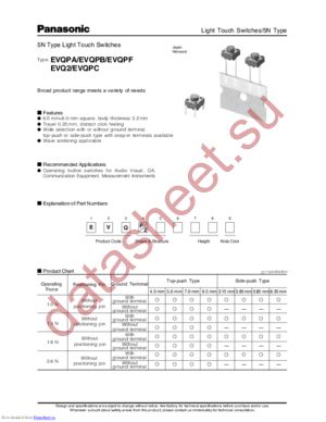 EVQ-PC705K datasheet  