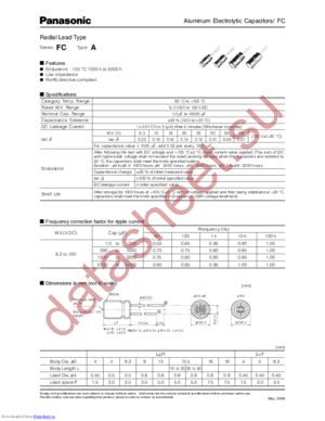 EEU-FC1C221B datasheet  