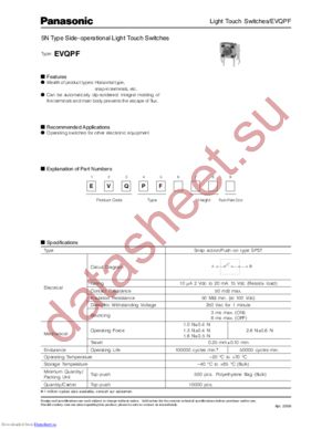 EVQ-PF208K datasheet  