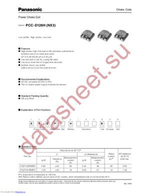 ETQ-P1H1R0BFA datasheet  