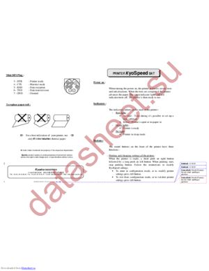 PAPIER THERMIQUE KYOLINE datasheet  