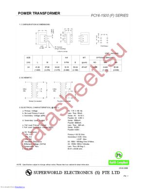 pc16-1500 datasheet  