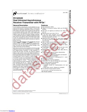 PC16552DVNOPB datasheet  