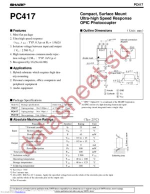 PC417 datasheet  