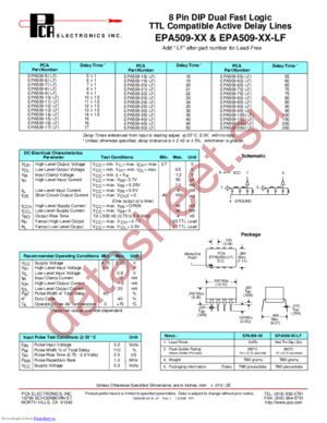 EPA509-250-LF datasheet  