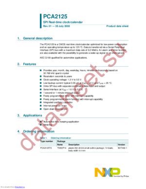 PCA2125TS datasheet  