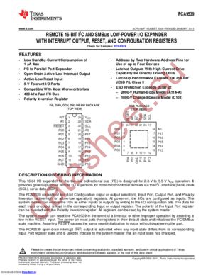 PCA9539PWRG4 datasheet  