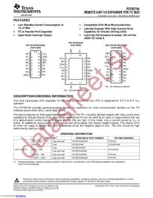 PCF8574APWE4 datasheet  